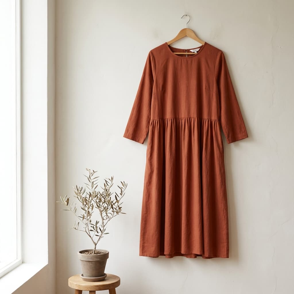Terracotta Midi Dress
