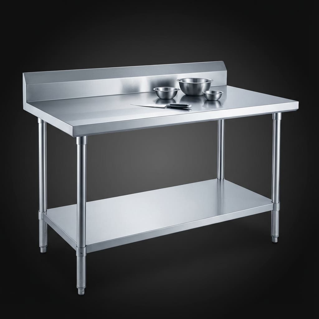 Prep Table with Backsplash